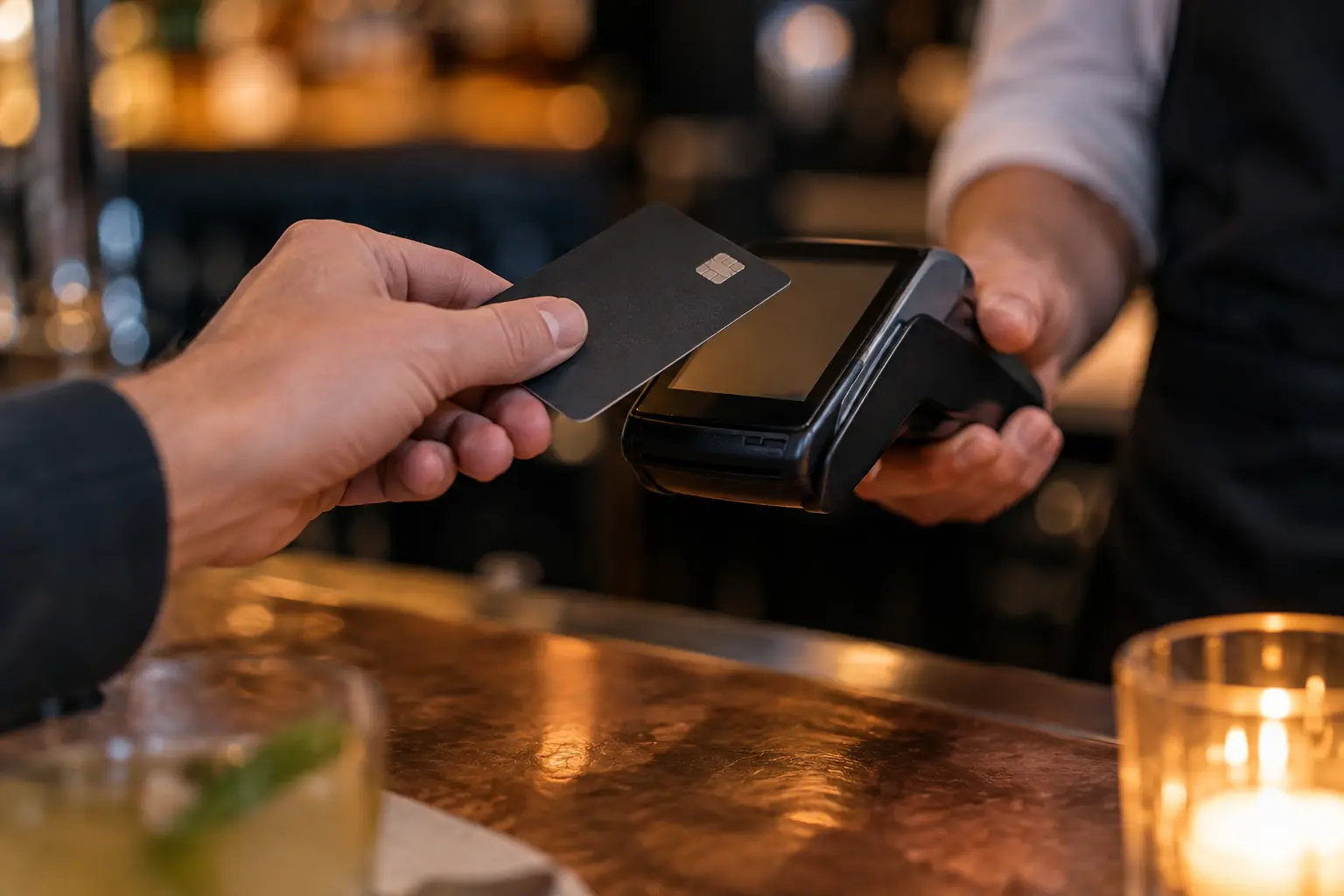 A contactless tap on a Vitabyte handheld